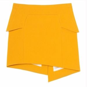 The Kooples Mustard Asymmetrical Skirt